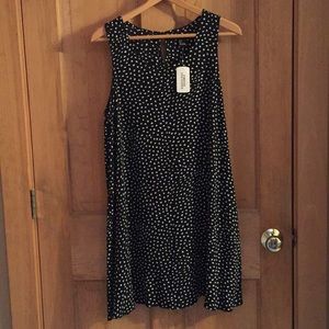NWT Forever 21 Black/White Dress, Sleeveless, L